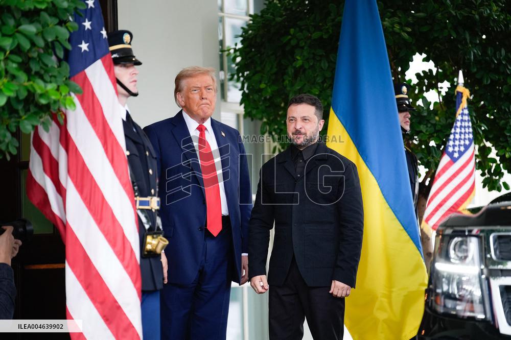 Donald Trump Greets Ukrainian President - Washington