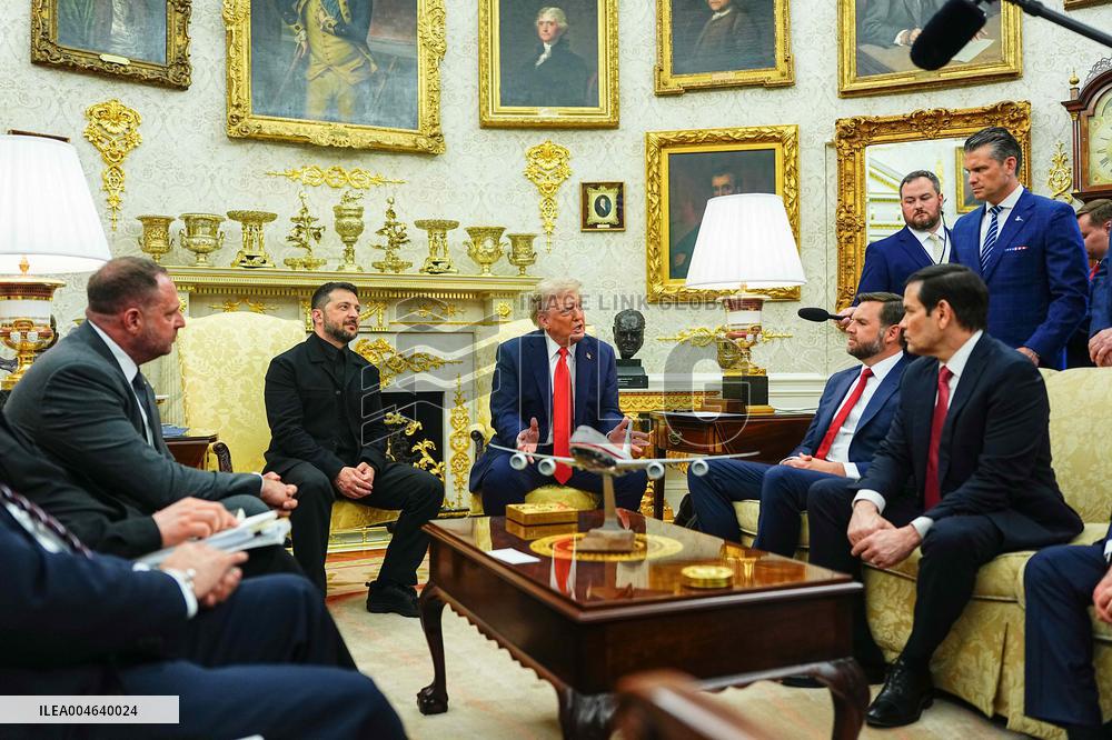 Trump Meets President Zelenskyy of Ukraine and European Leaders