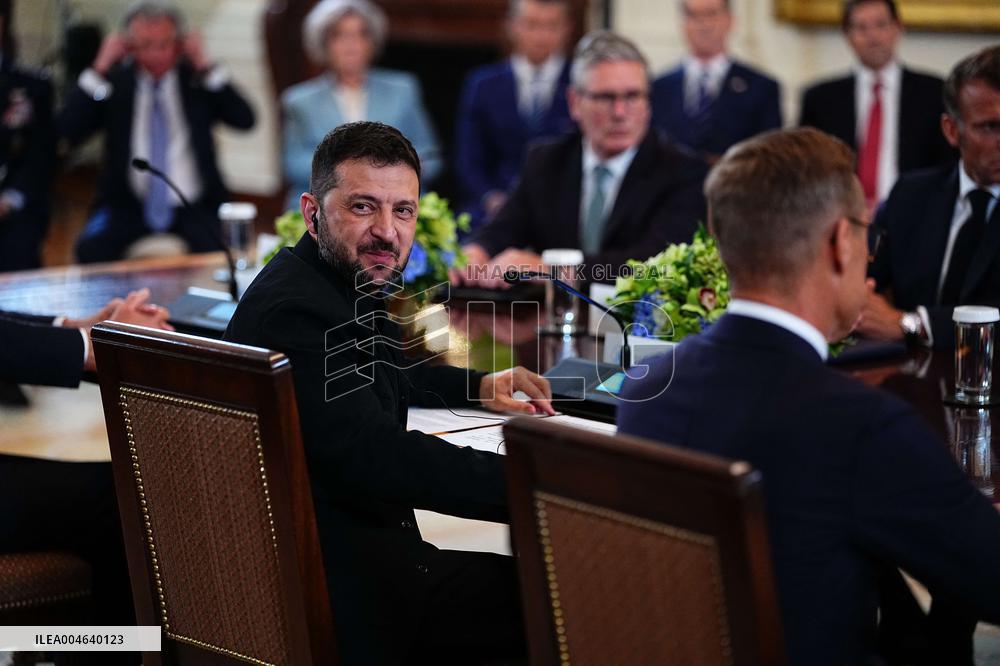 Trump Meets President Zelenskyy of Ukraine and European Leaders