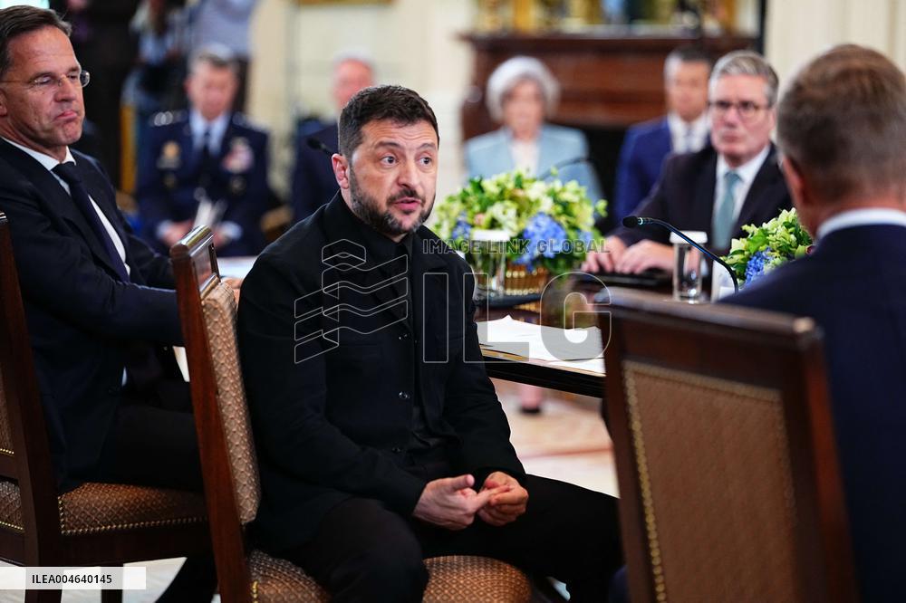 Trump Meets President Zelenskyy of Ukraine and European Leaders