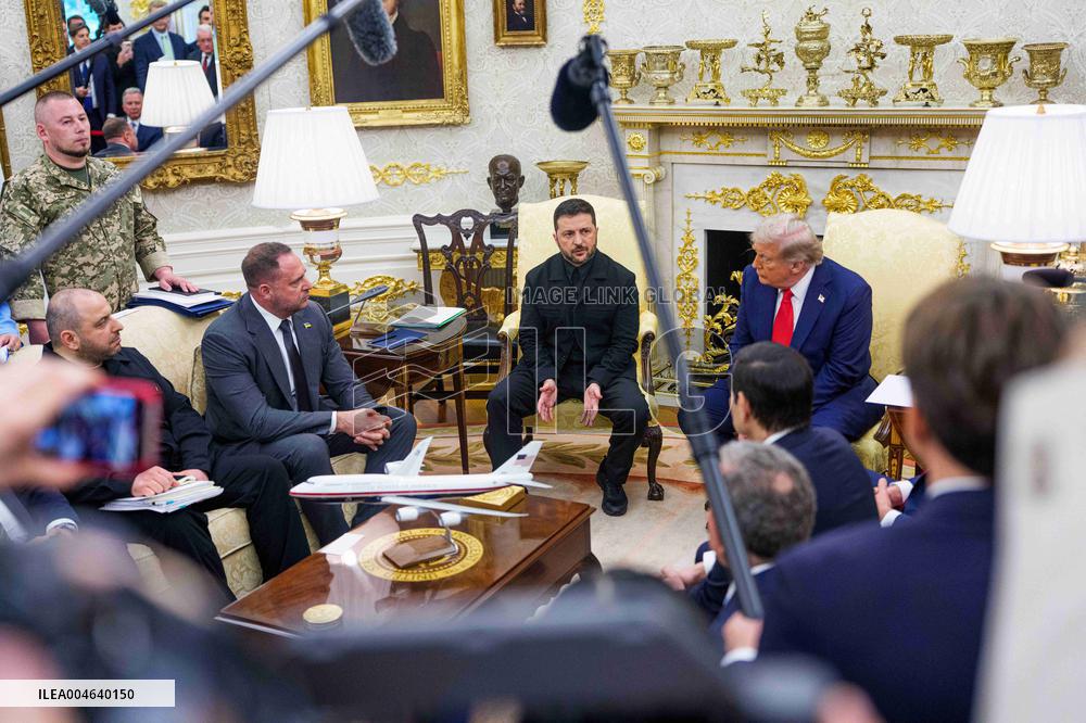 Trump Meets President Zelenskyy of Ukraine and European Leaders