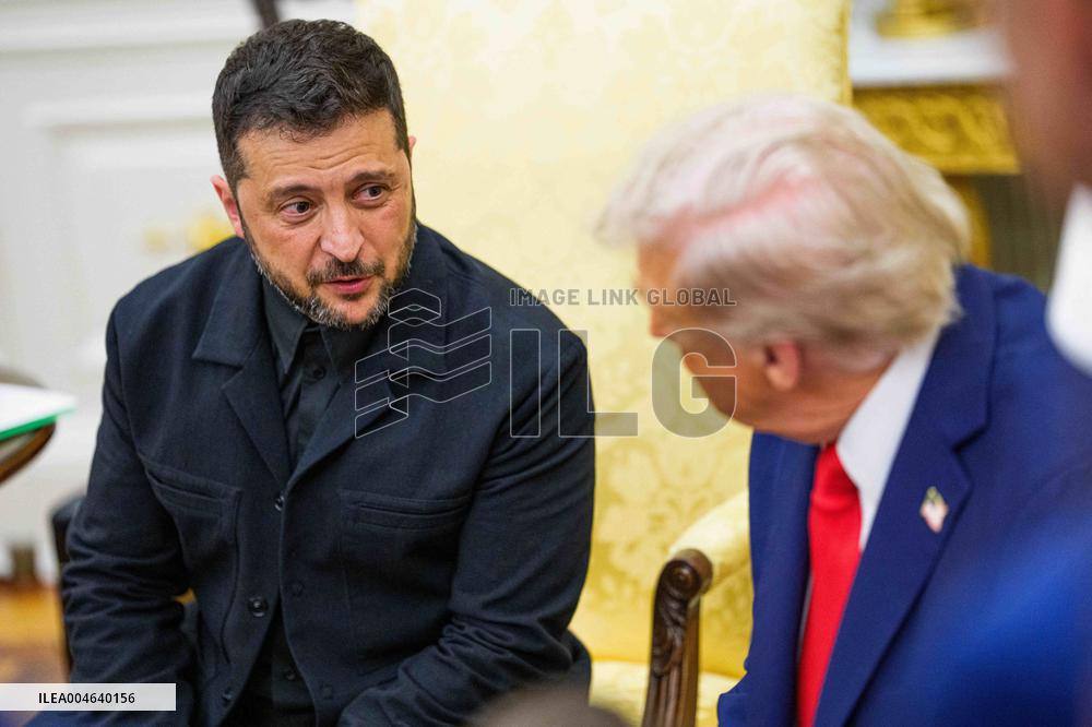 Trump Meets President Zelenskyy of Ukraine and European Leaders