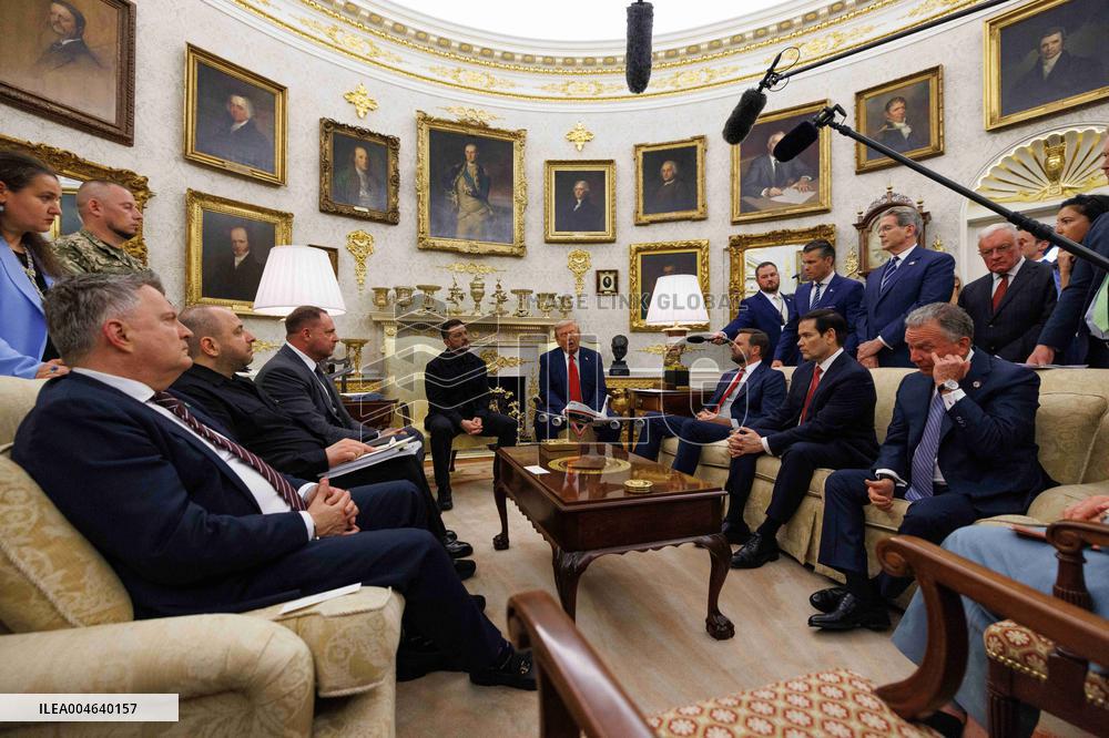 Trump Meets President Zelenskyy of Ukraine and European Leaders