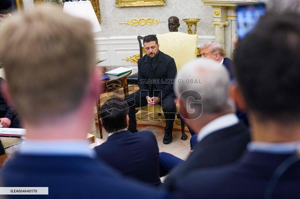 Trump Meets President Zelenskyy of Ukraine and European Leaders