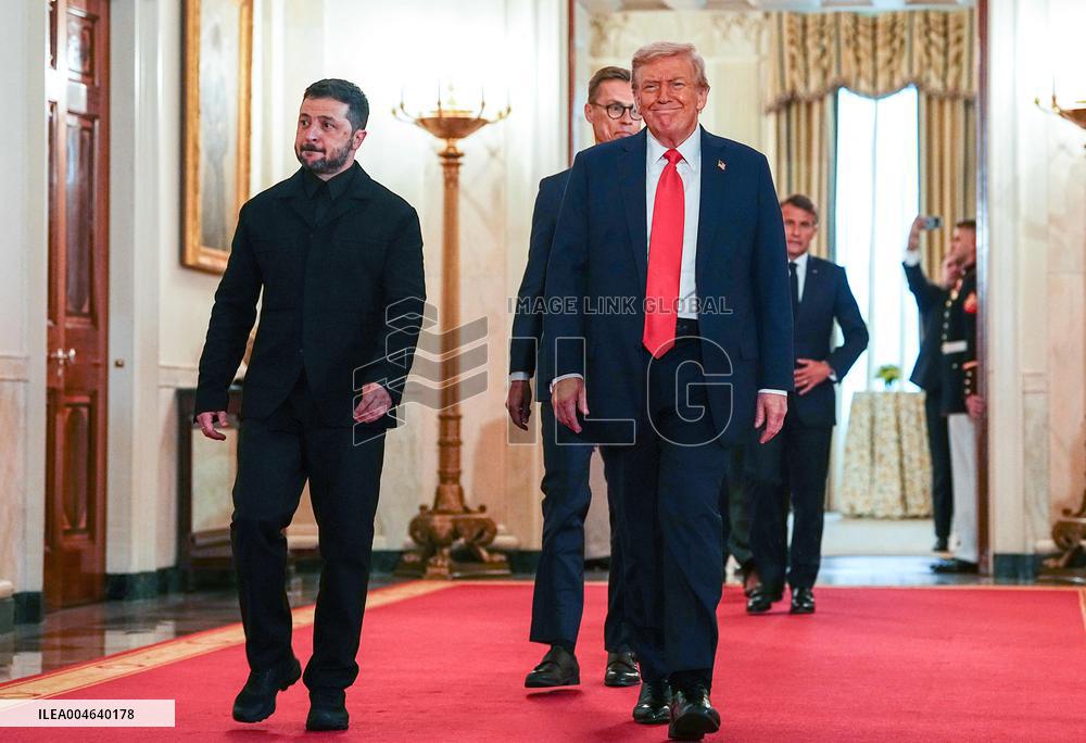 Trump Meets President Zelenskyy of Ukraine and European Leaders