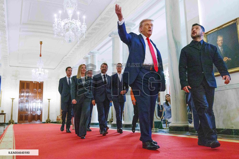 Trump Meets President Zelenskyy of Ukraine and European Leaders