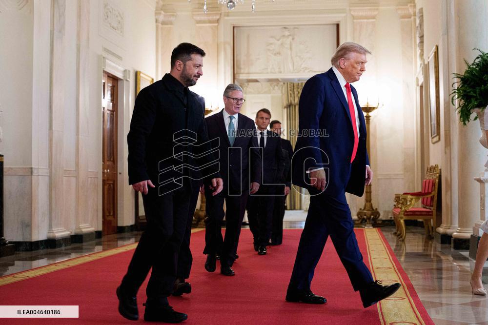 Trump Meets President Zelenskyy of Ukraine and European Leaders