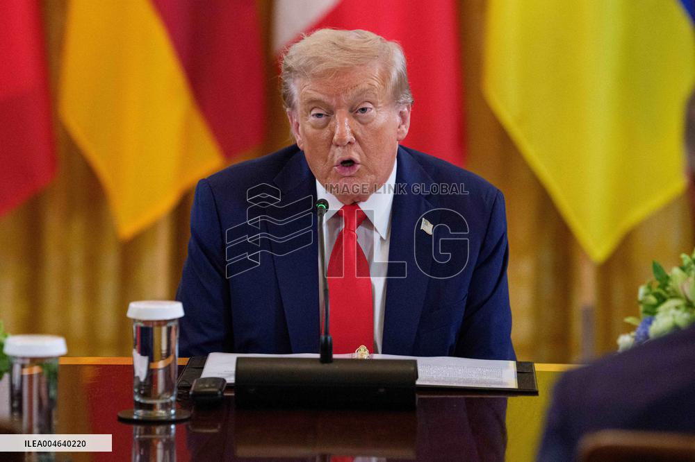 Trump Meets President Zelenskyy of Ukraine and European Leaders