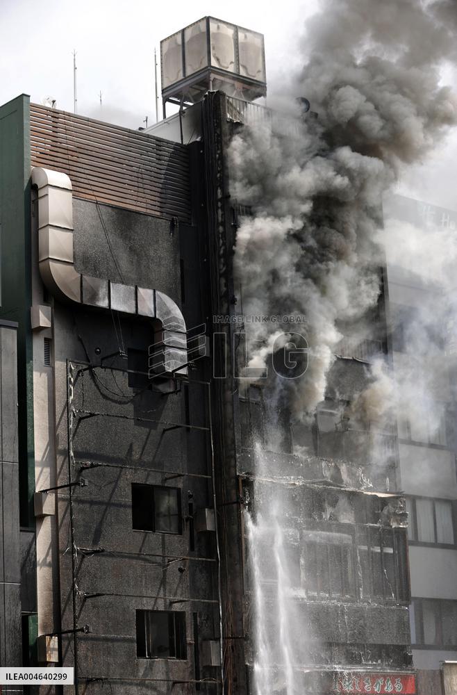 Building fire in Osaka