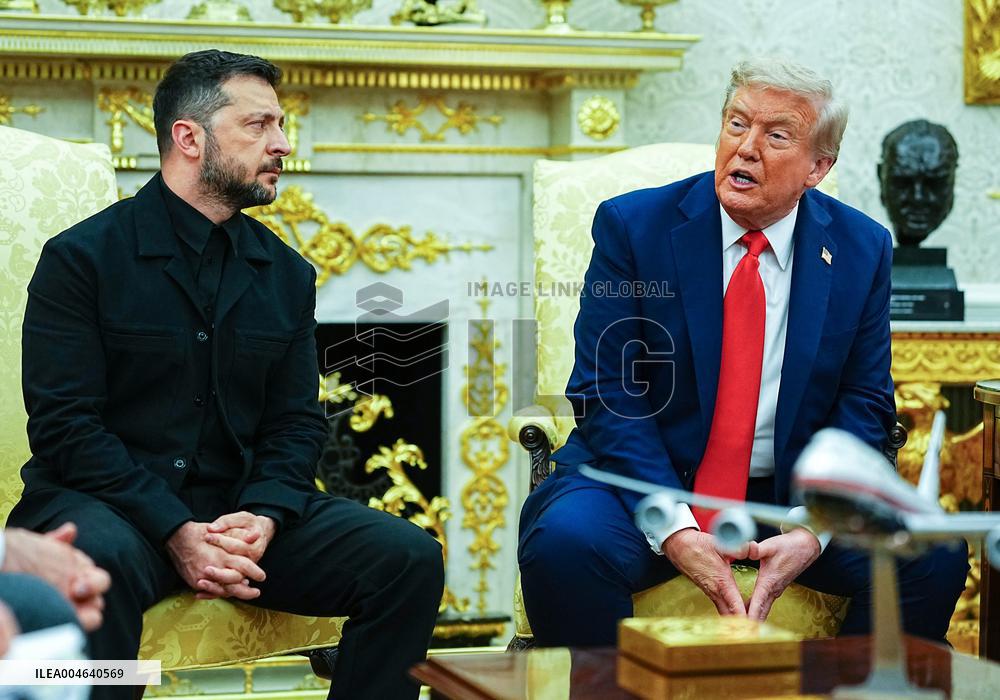 Trump Meets President Zelenskyy of Ukraine and European Leaders