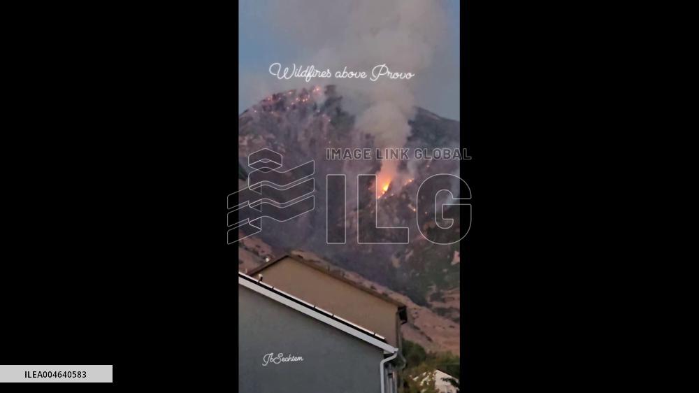 US: Buckley Draw Fire Burns 400 Acres Near Provo With 0% Containment