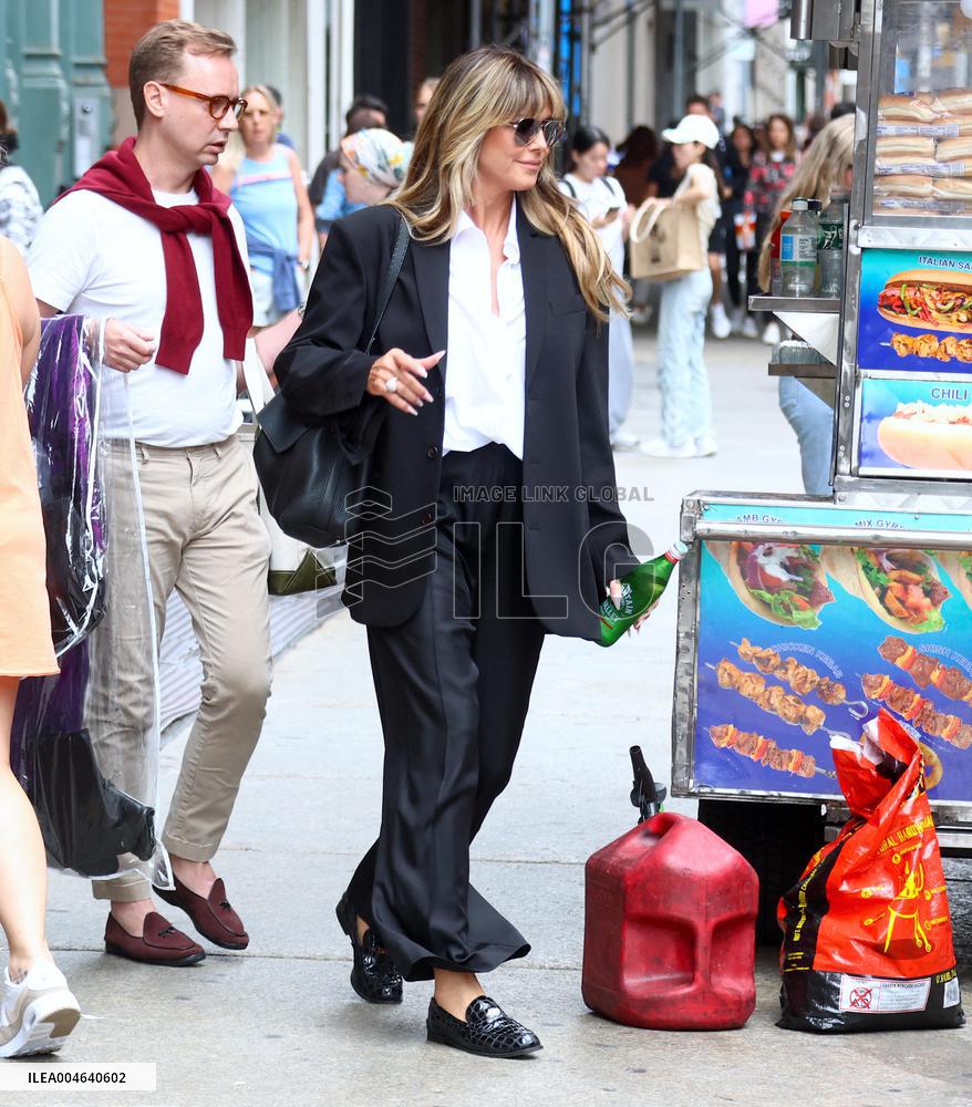 Heidi Klum on Set in New York - NYC