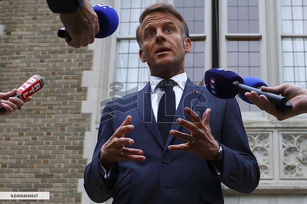 Macron Addresses Media After Key Diplomatic Meeting in Washington