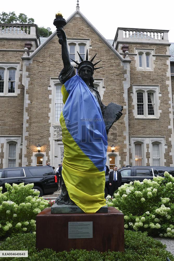 Macron Addresses Media After Key Diplomatic Meeting in Washington
