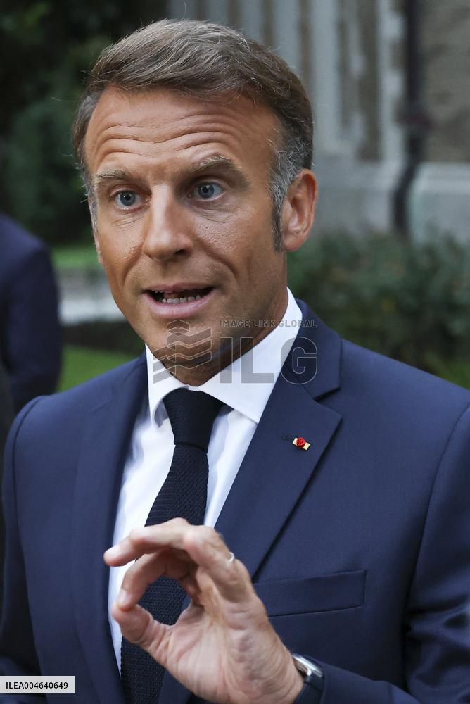 Macron Addresses Media After Key Diplomatic Meeting in Washington