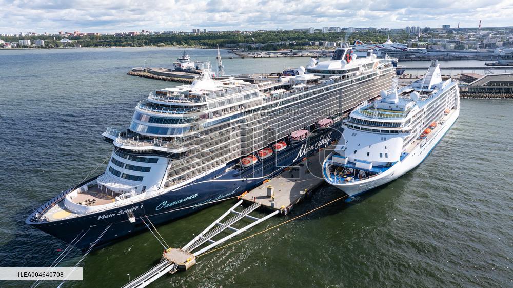 Cruise ships in the port of Tallinn