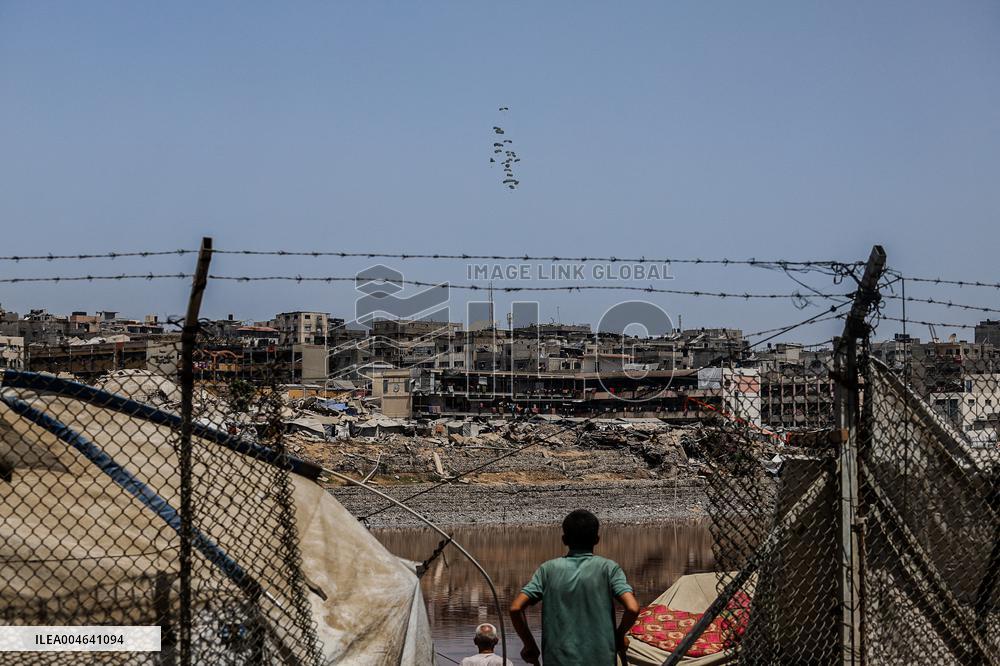 Humanitarian Airdrop in Northern Gaza