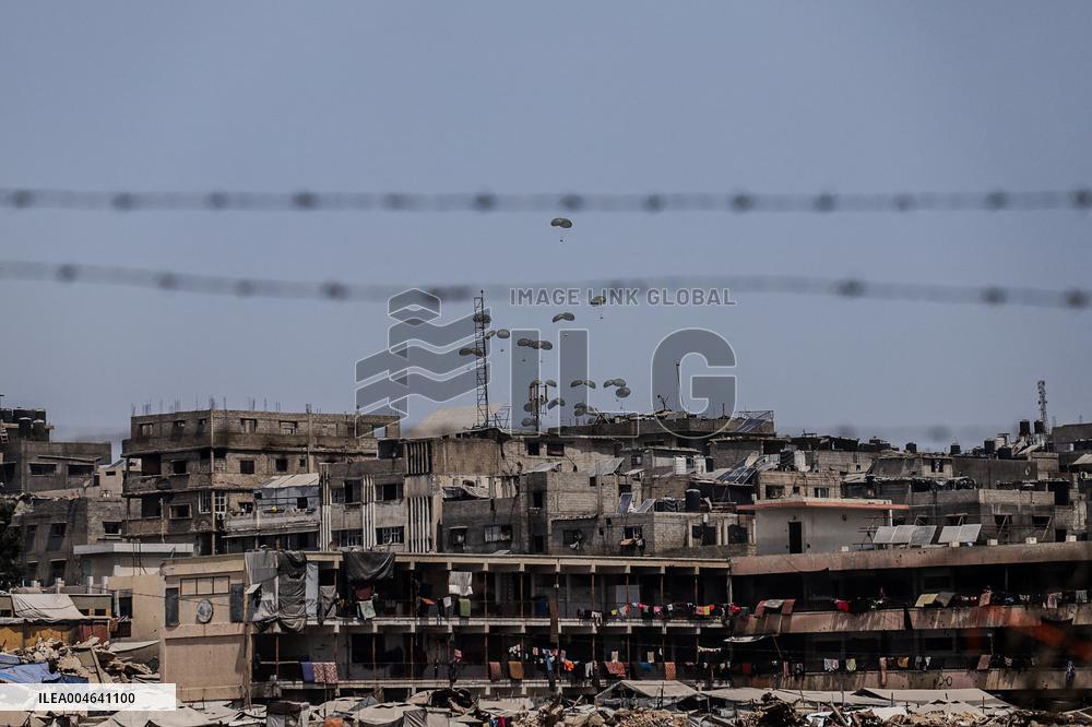 Humanitarian Airdrop in Northern Gaza