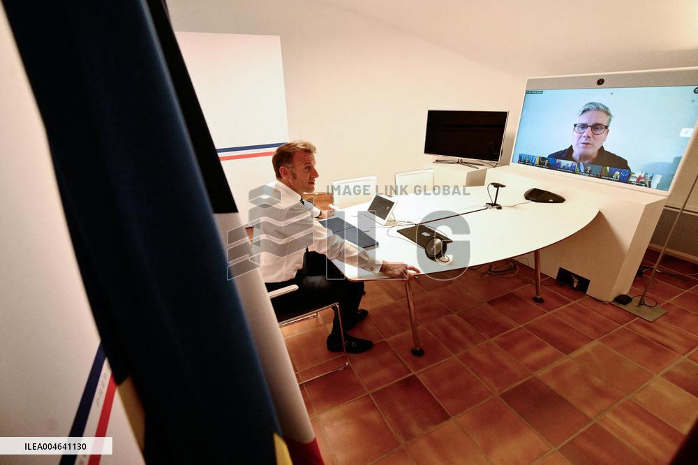 Macron and Starmer Lead Coalition Talks on Ukraine - Fort de Brégançon