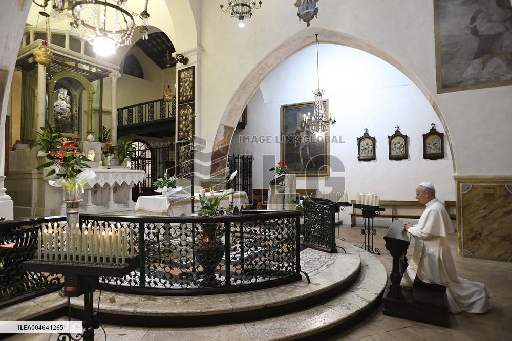 Pope Leo XIV Visits the Shrine of Our Lady of Grace at Mentorella - Vatican