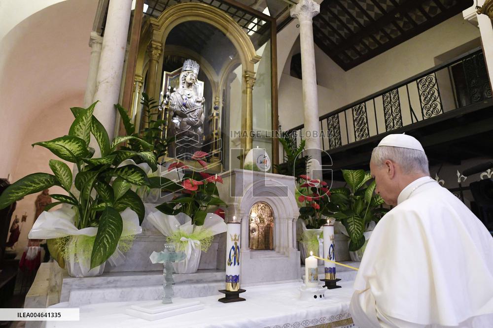 Pope Leo XIV Visits the Shrine of Our Lady of Grace at Mentorella - Vatican