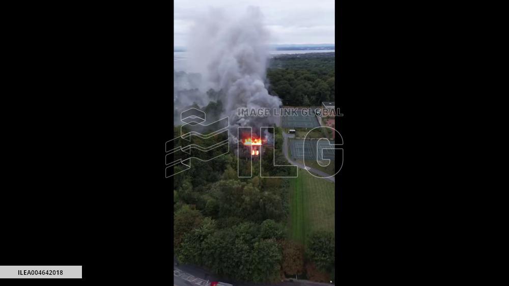 UK: Fire Erupts at Grade I-listed Woolton Hall in Liverpool