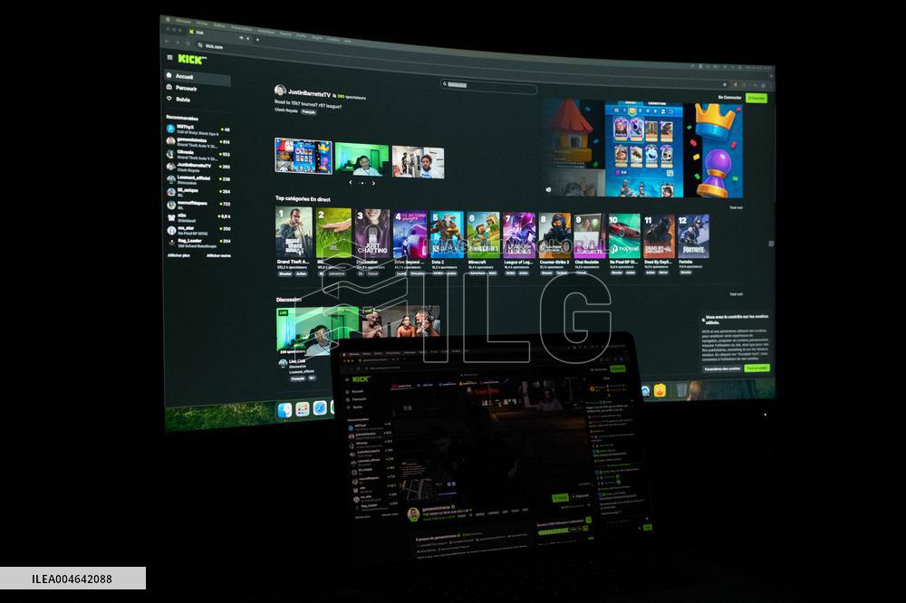 Illustration - Kick and Twitch Streaming Platform - France