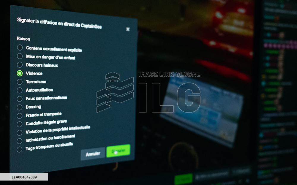 Illustration - Kick and Twitch Streaming Platform - France