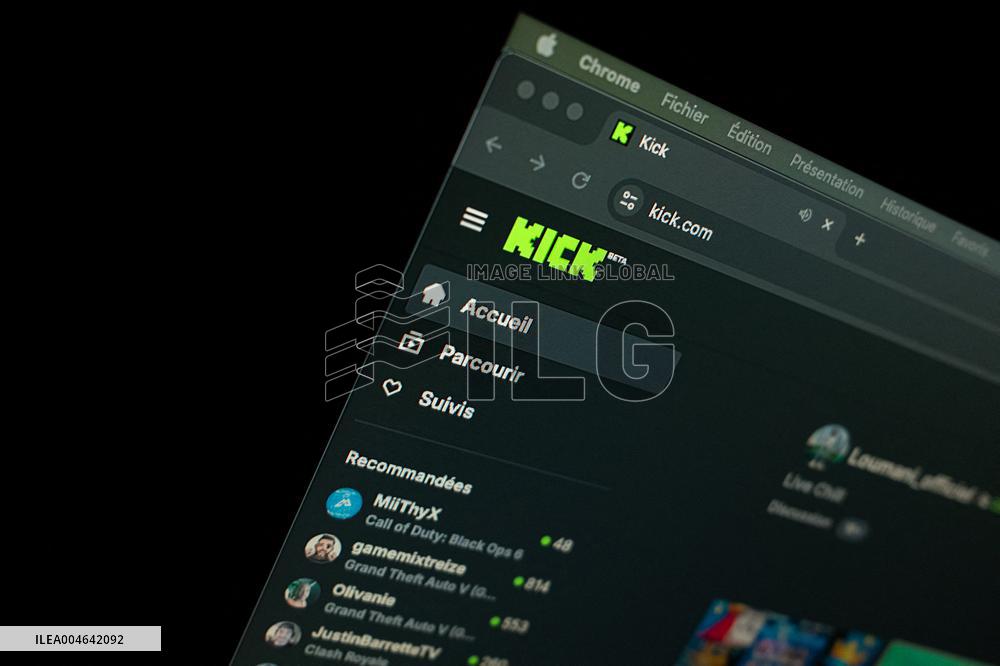 Illustration - Kick and Twitch Streaming Platform - France