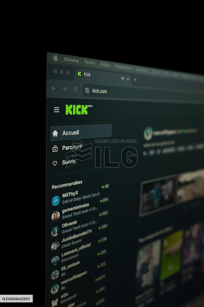 Illustration - Kick and Twitch Streaming Platform - France