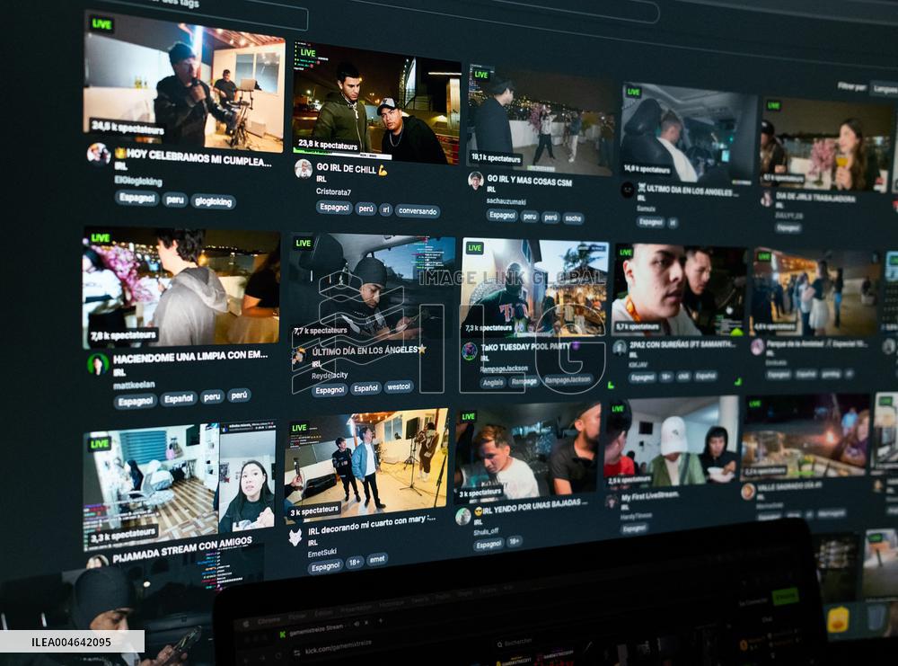 Illustration - Kick and Twitch Streaming Platform - France