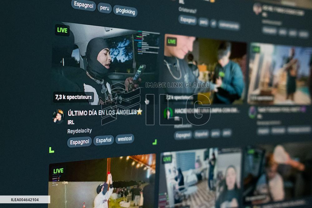 Illustration - Kick and Twitch Streaming Platform - France