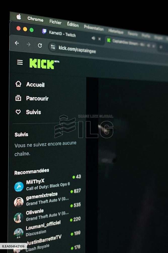 Illustration - Kick and Twitch Streaming Platform - France