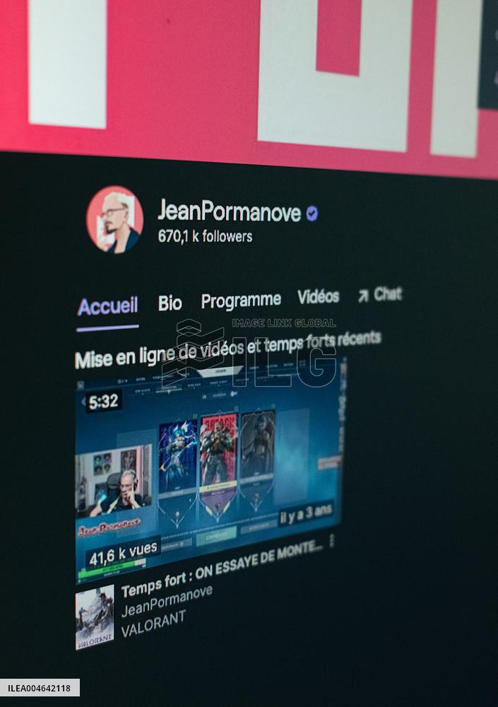 Social media illustration Jean Pormanove - France