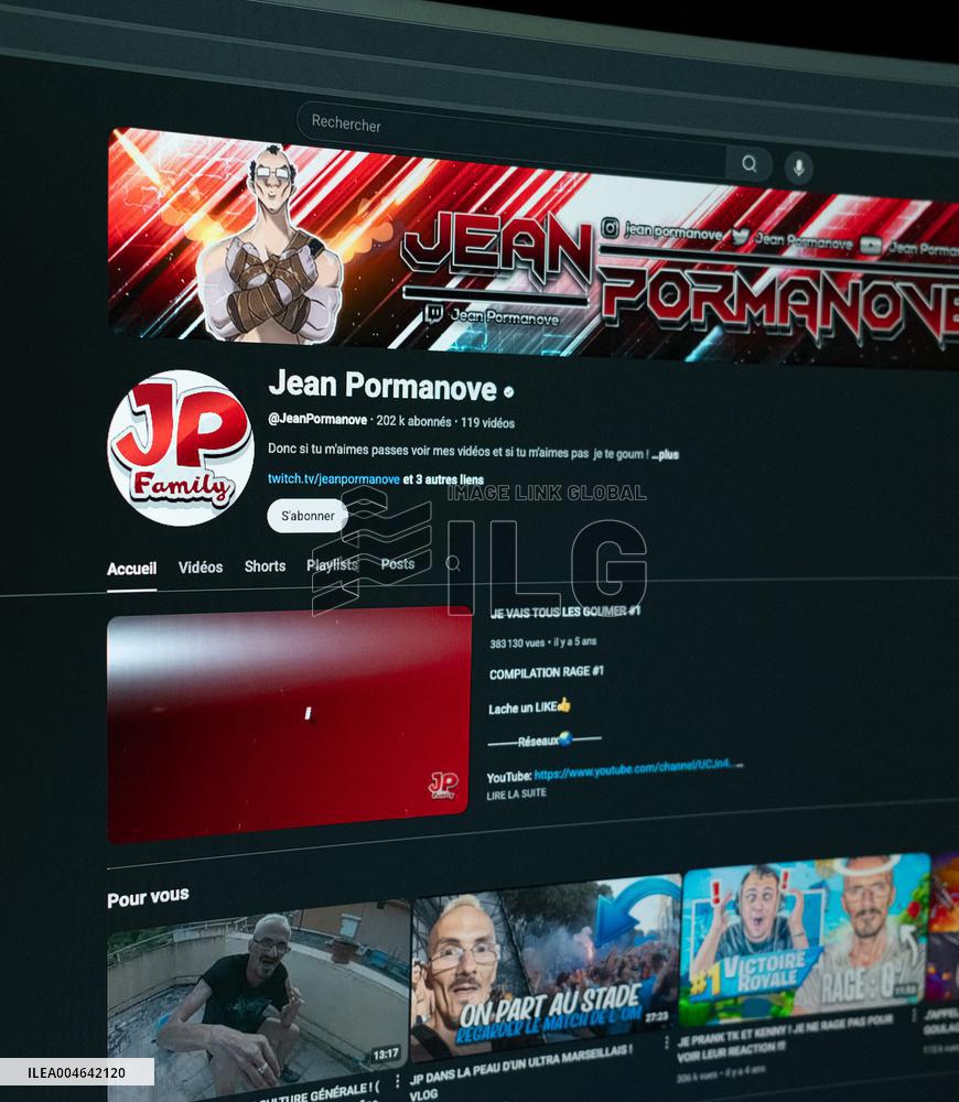 Social media illustration Jean Pormanove - France