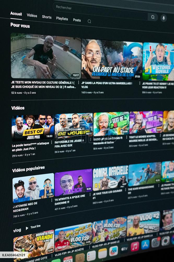 Social media illustration Jean Pormanove - France