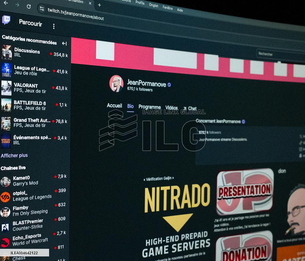 Social media illustration Jean Pormanove - France