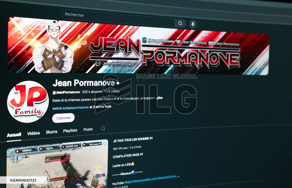 Social media illustration Jean Pormanove - France