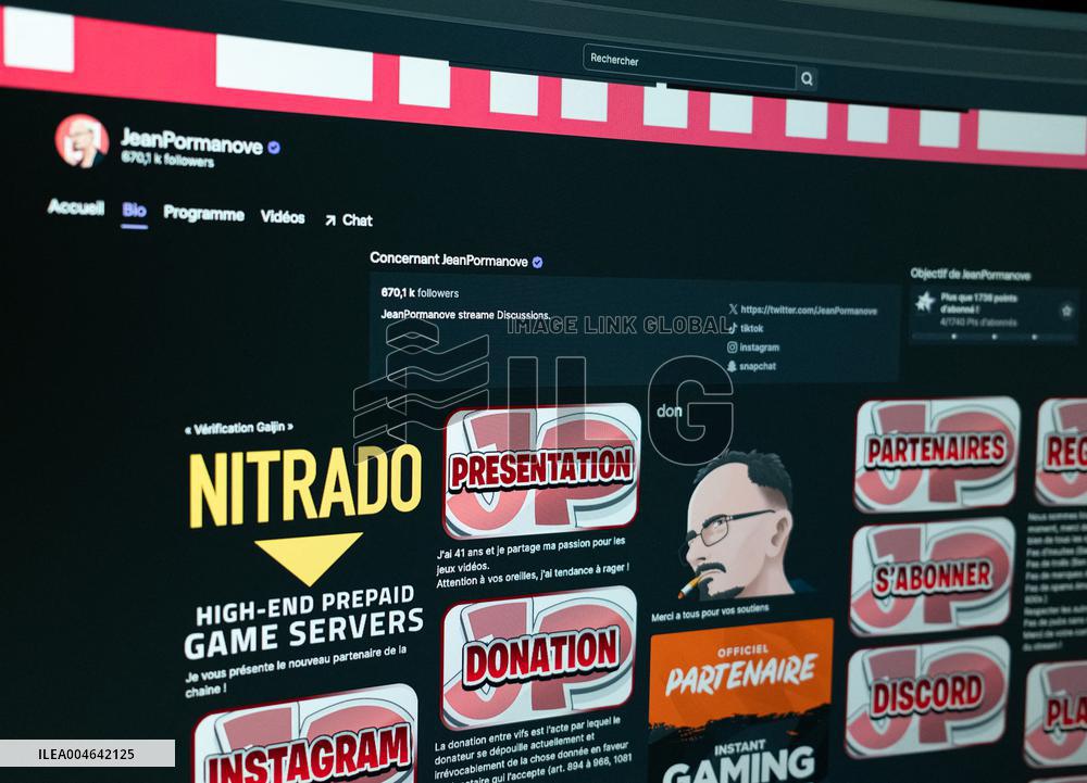 Social media illustration Jean Pormanove - France