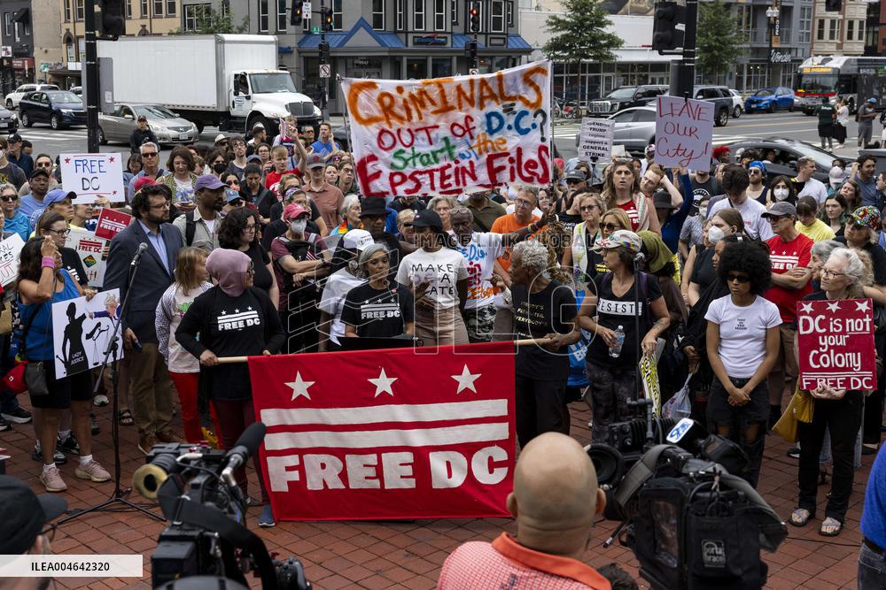 Free DC Protesters Rally Against Federal Control - Washington