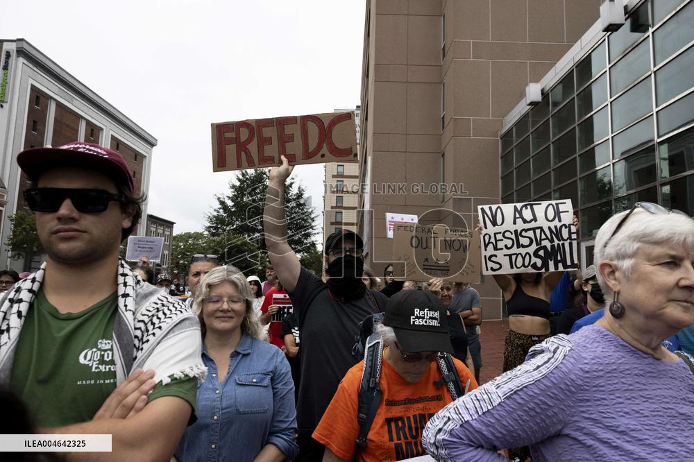 Free DC Protesters Rally Against Federal Control - Washington