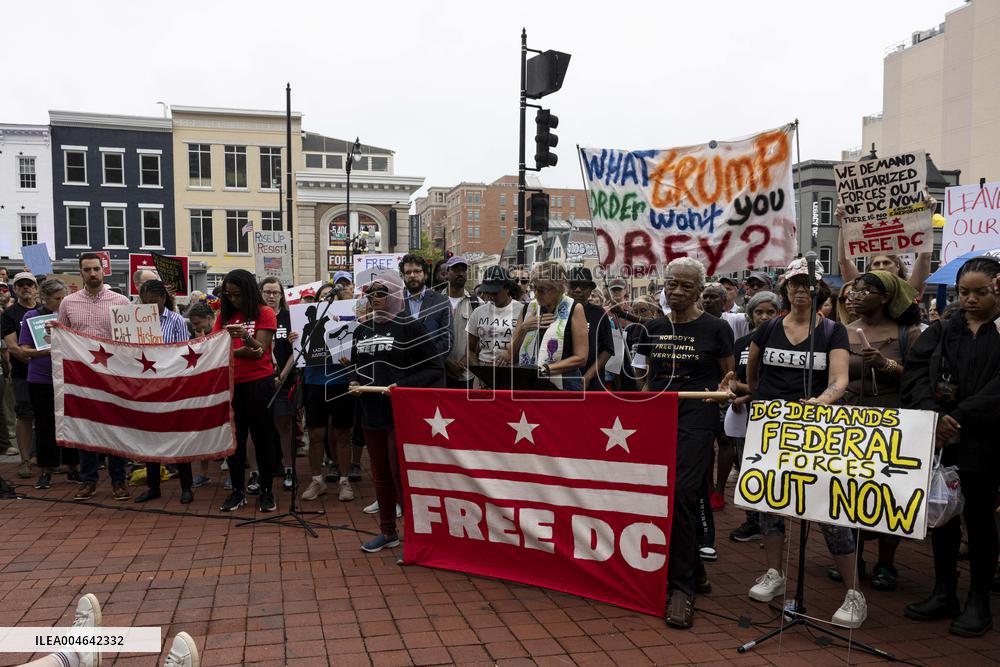 Free DC Protesters Rally Against Federal Control - Washington