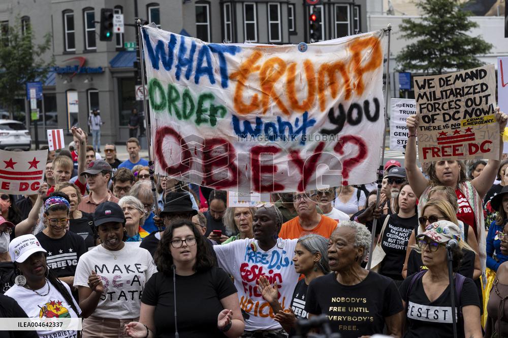 Free DC Protesters Rally Against Federal Control - Washington