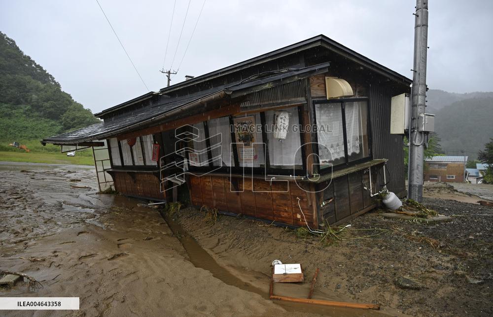 Heavy rain in northeastern Japan
