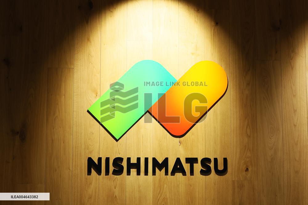 Nishimatsu Construction signboard and logo