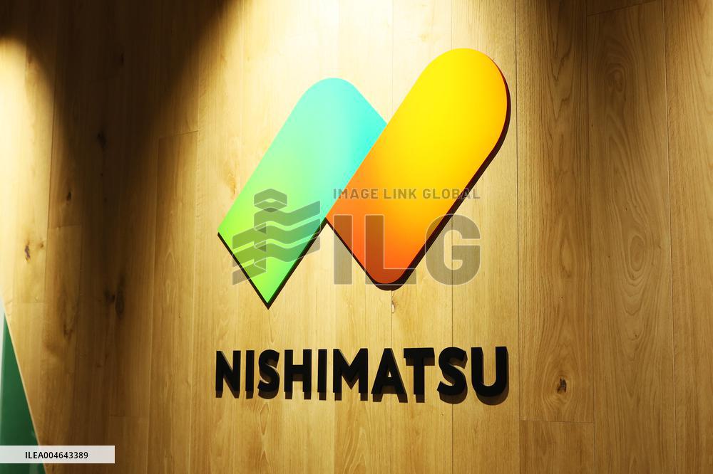 Nishimatsu Construction signboard and logo