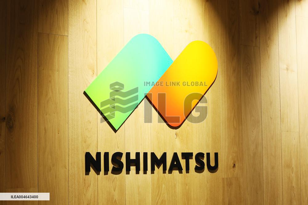 Nishimatsu Construction signboard and logo