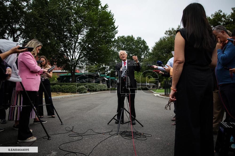 DC: White House Senior Counselor Peter Navarro Speaks to Reporters