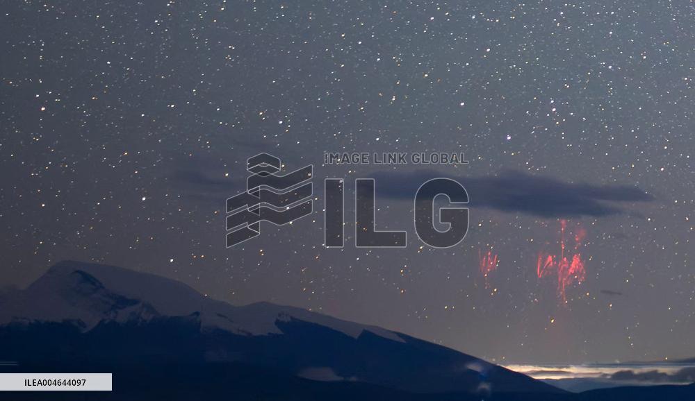 Rare Red Sprite Lightning - China