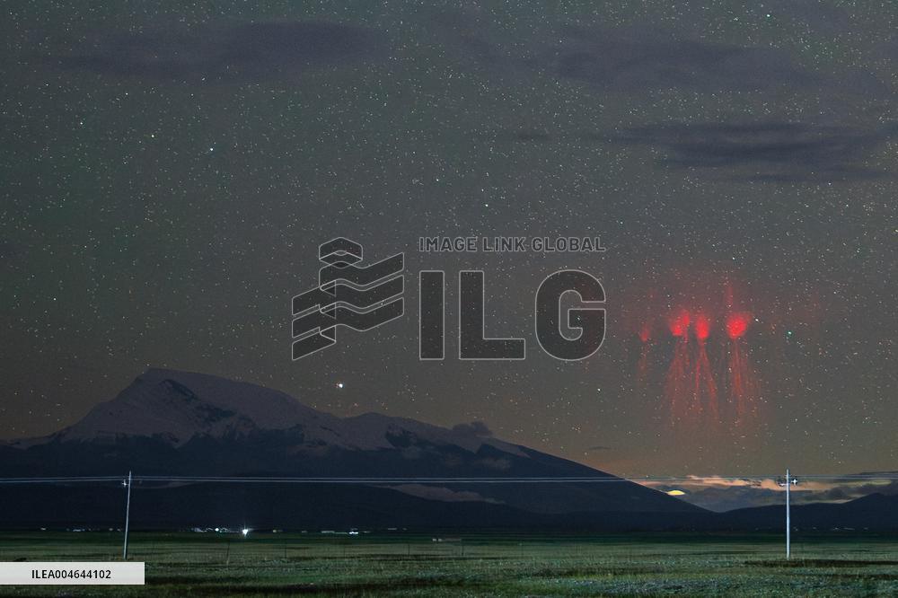 Rare Red Sprite Lightning - China